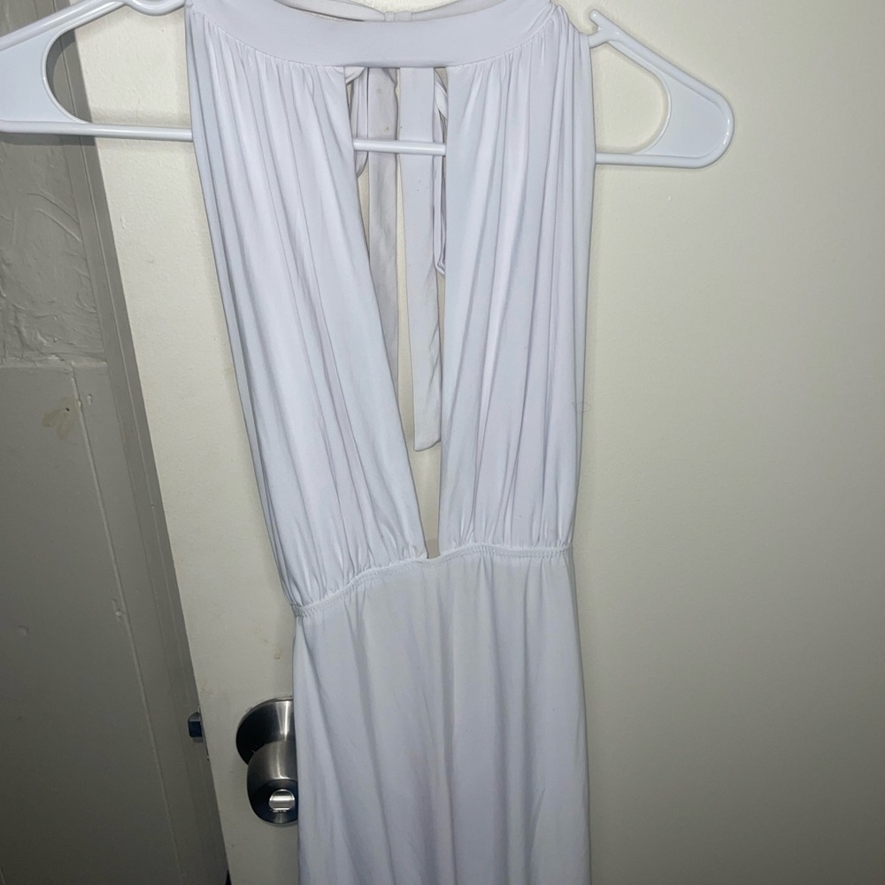 Vintage white backless dress